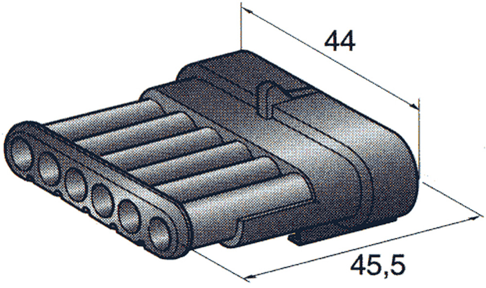 Stiftgehäuse SUPERSEAL 1 5 6 pol Hoelzle