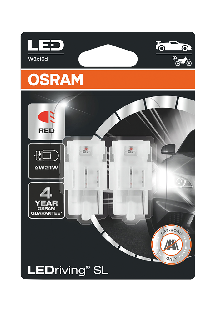 OSRAM 2 X Ampoule LED W21 W 12 V Rouge Hoelzle