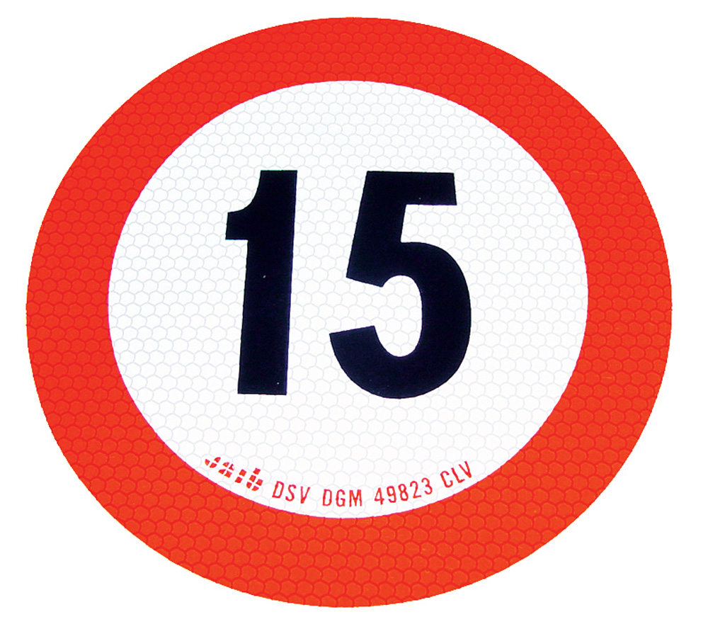 Geschwindigkeits-Begrenzungs-Schild 15km/h – Hoelzle