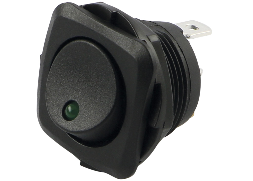 Schalter mit LED grün Ein-Aus 12/24V – Hoelzle