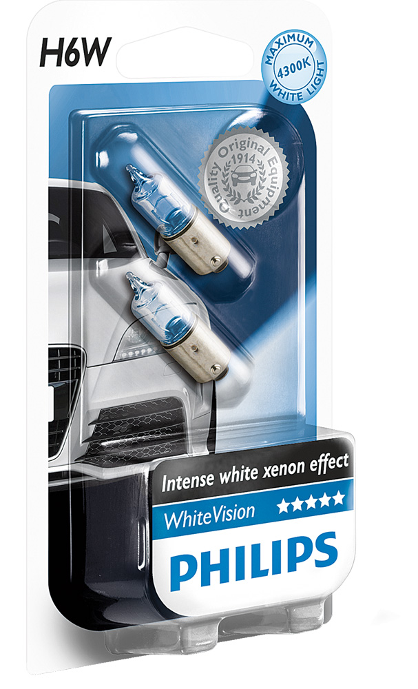 2 x Philips Glühlampe Blister 12V 6W WhiteVision – Hoelzle