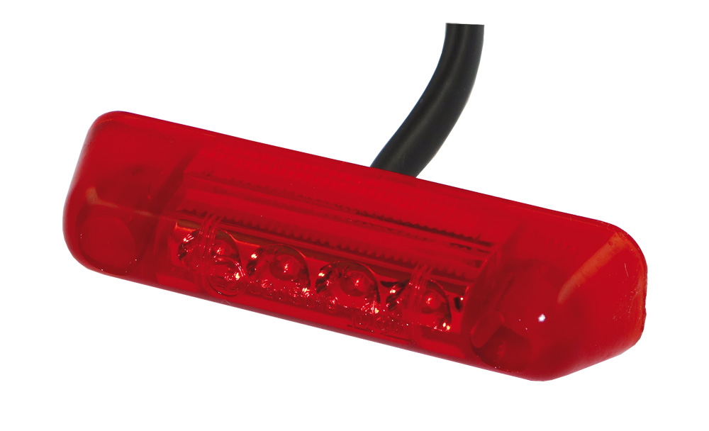 LED Positionsleuchte 12/24V rot 110x40mm mit Halter-990013433