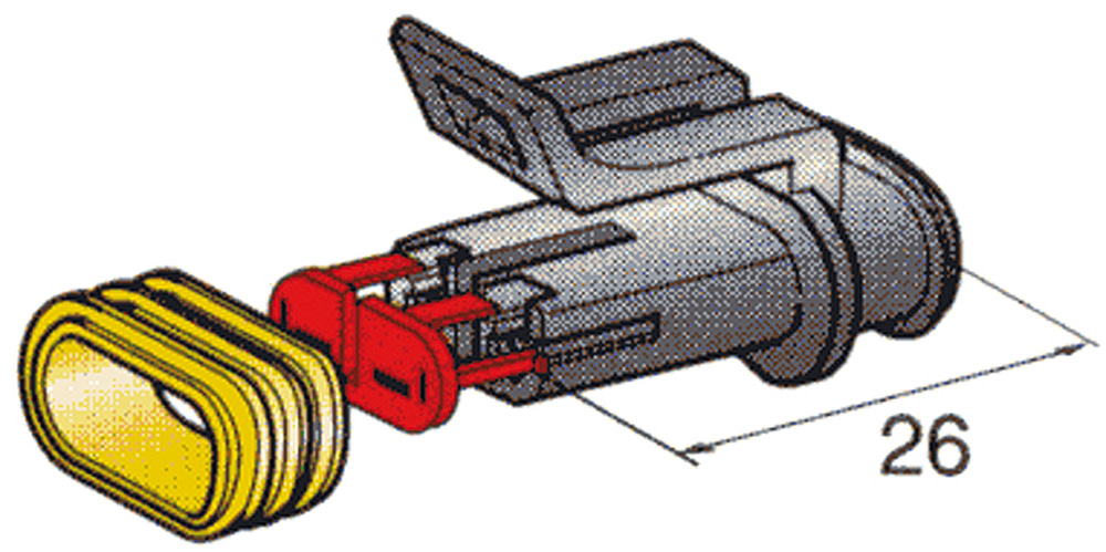 Buchsengehäuse SUPERSEAL 1.5, 2-pol – Hoelzle