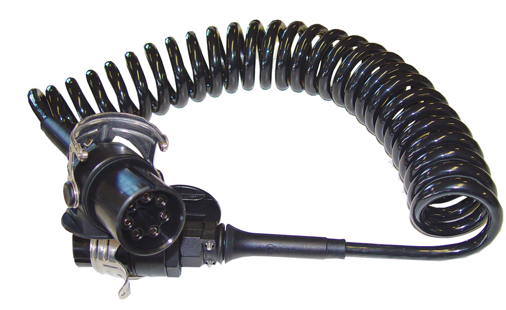 Fahrzeugleitung Spiralkabel 7-adrig 6x 1mm²&1x 1,5mm² Spiral Kabel