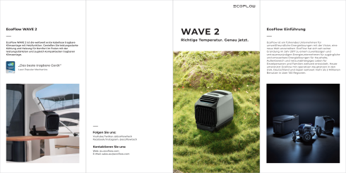 EcoFlow WAVE 2 - Bundle - Tragbare Klimaanlage + Delta 2