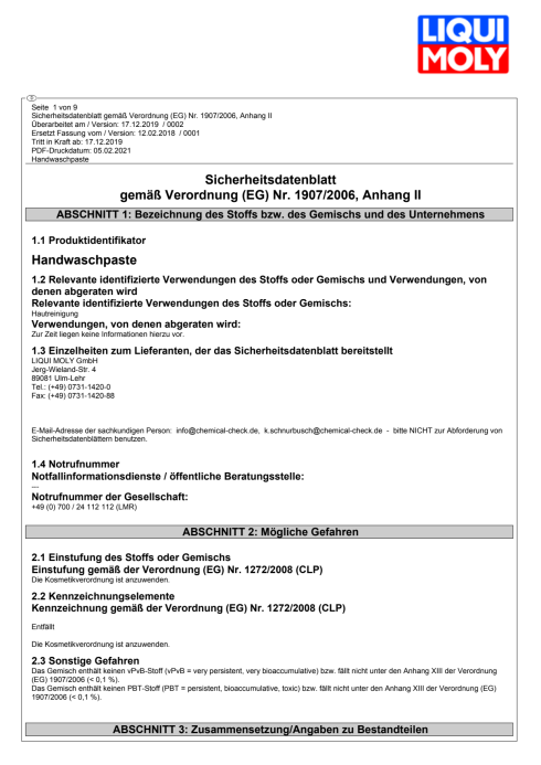 LIQUI MOLY Handwaschpaste – Hoelzle