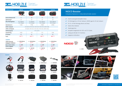 Noco - Mini-Start-Booster 12 V 3'000 A – Hoelzle