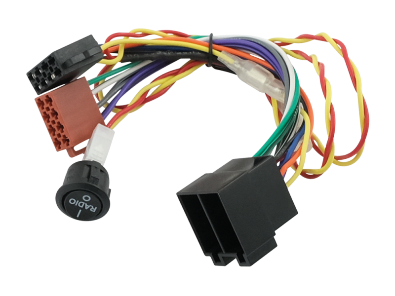 Hikity - 16-pins ISO-adapterkabel voor Android-autoradio ISO universele adapter standaard autostekker, radio-adapterstekker met stuurbedieningslijnen en achteruitbedieningslijn