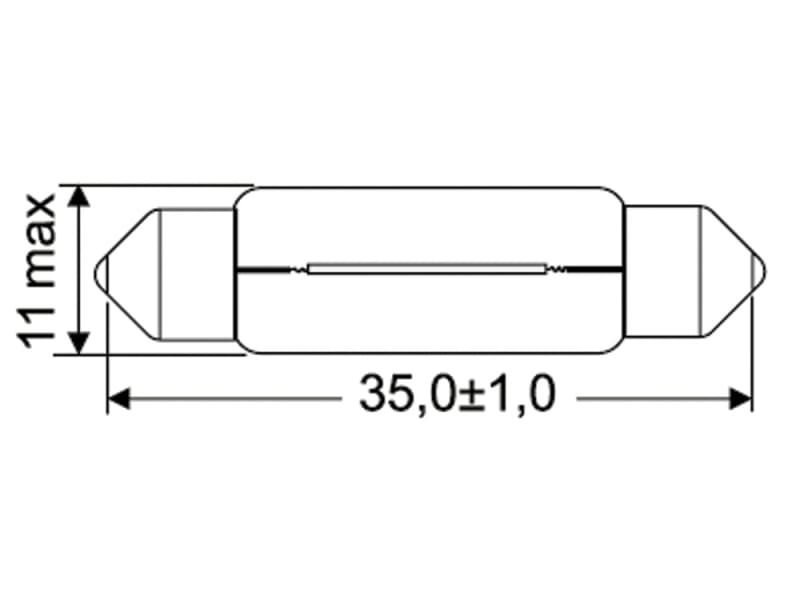 Birne Soffitte 12V 5W (10X36) (C10) PN