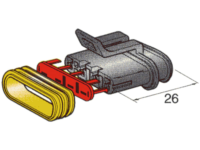 Superseal Buchsengehäuse 5-Polig 1,5 mm², schwarz, 0,84
