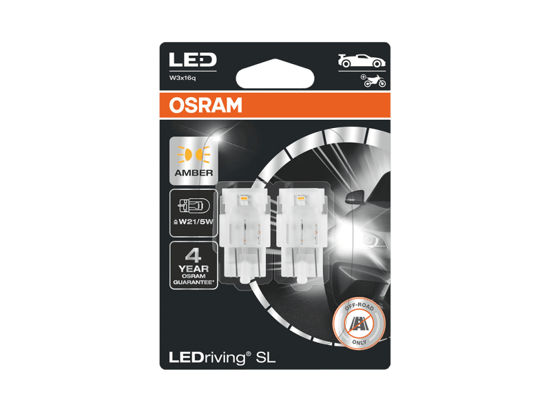 OSRAM - 2 x LED-Lampe W21/5W 12 V gelb – Hoelzle