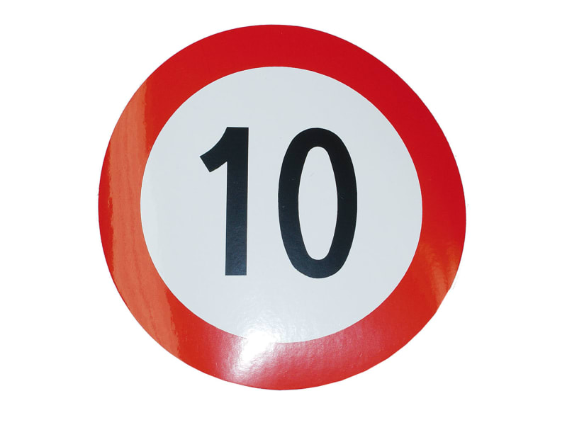 Plaque de limitation de vitesse 10 km/h Hoelzle
