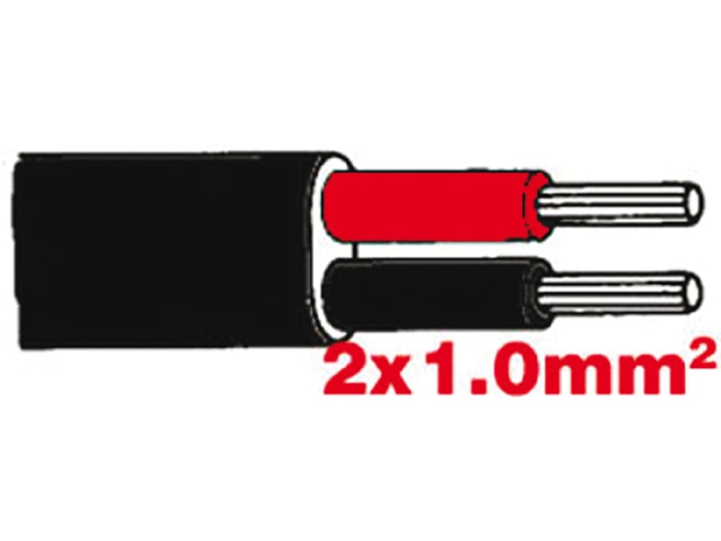 Flachkabel-Endstück Für Beleuchtungsleitung – IP44, 250V~ / 16A, Mit Zugentlastung Und Haken