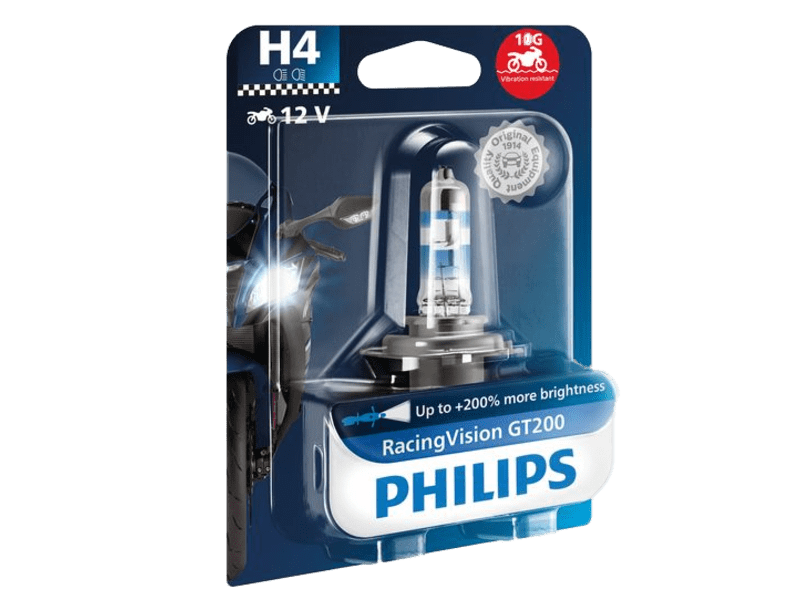 Philips Glühlampe H4 12 V 60 / 55 W Racing Vision GT200 Moto – Hoelzle