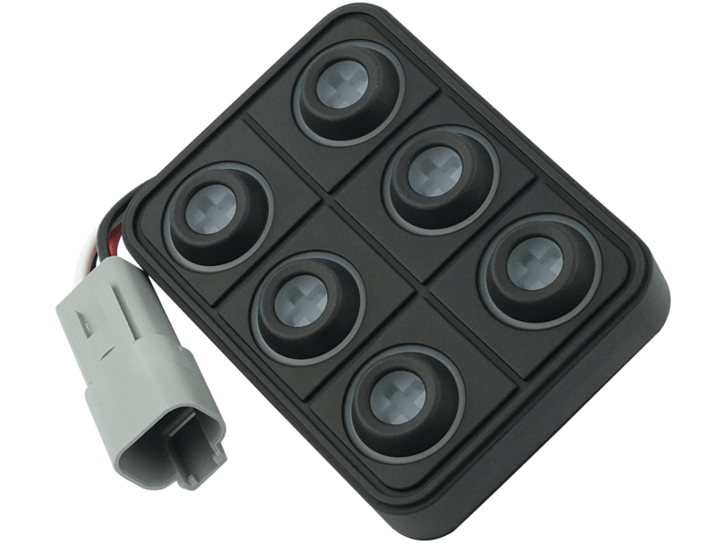 Keypad mit 6 Tasten (2X3), CAN, Deutsch Stecker - 12 / 24 V – Hoelzle