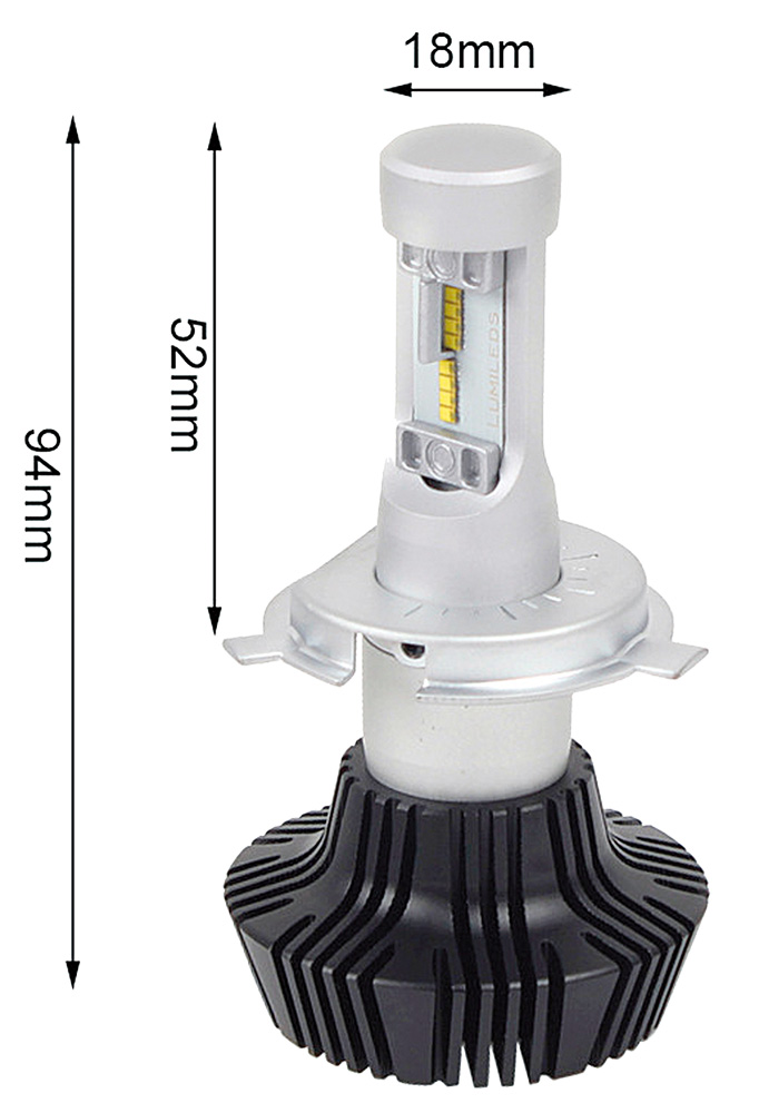 2 pcs LED-H4 ampoules 12/24V 4000lm 7G – Hoelzle