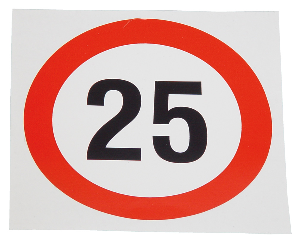 Geschwindigkeits-Begrenzungs-Schild 25 km/h – Hoelzle