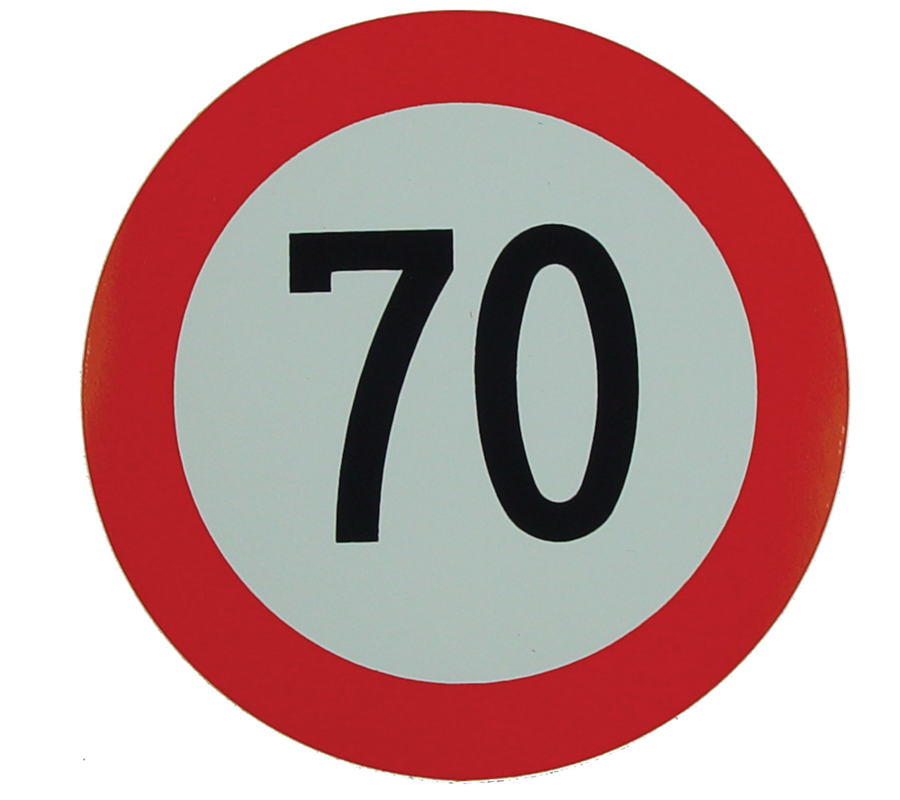Plaque de limitation de vitesse 70 km/h Hoelzle