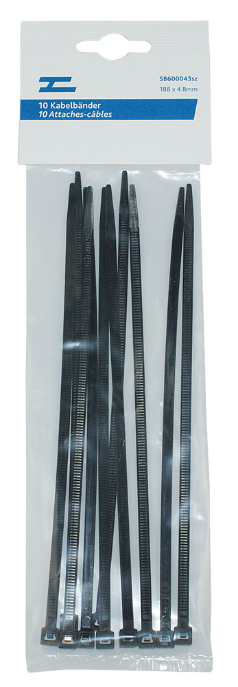 EXTOL PREMIUM Kabelbinder 4,8 X 400 Mm – 100 Stück, Schwarz, Nylon, Robust & Wiederverwendbar