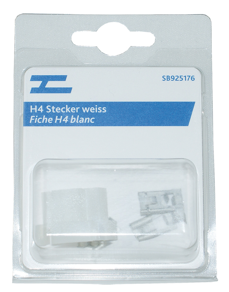 Fiche H4 blanc avec 3 cosses – Hoelzle