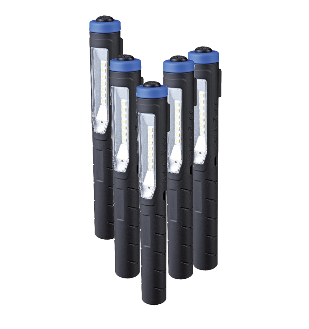 Kit de 5 baladeuses (Penlight) avec 7 LED et éclairage frontal Hoelzle