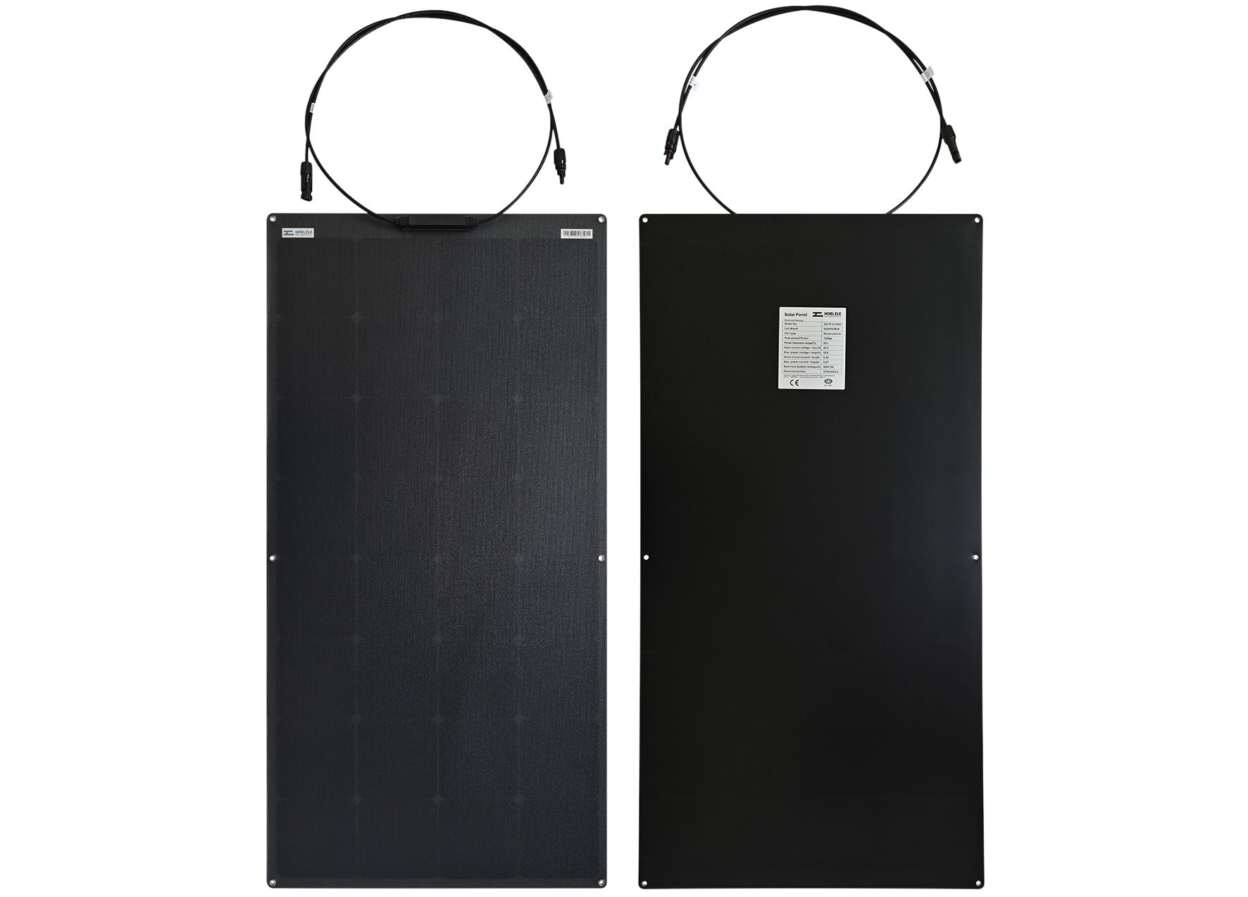 Flexibles Mono-Solarpanel 120 W, all-Black Series – Hoelzle