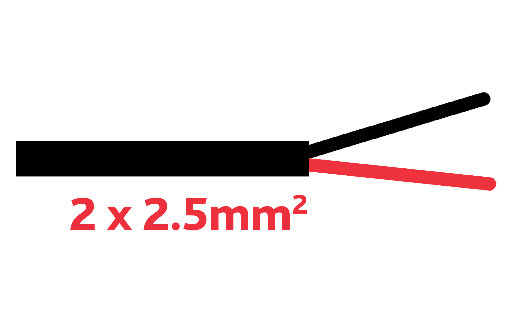 Anhaengerkabel 2 x 2.5 mm schwarz Hoelzle