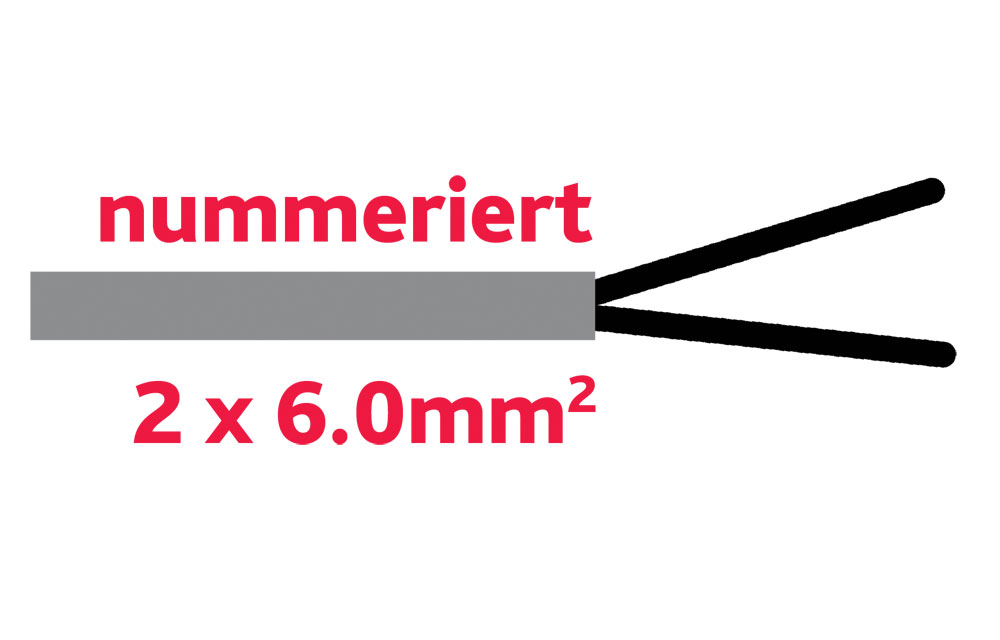 FlexOZ Kabel grauer Mantel, nummeriert Hoelzle